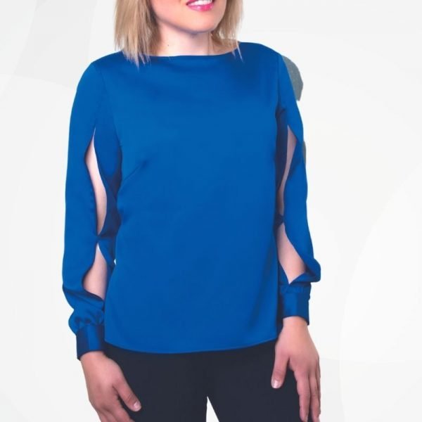 Alternative view of <b>MICAELA</b>. Blusa de seda manga larga.